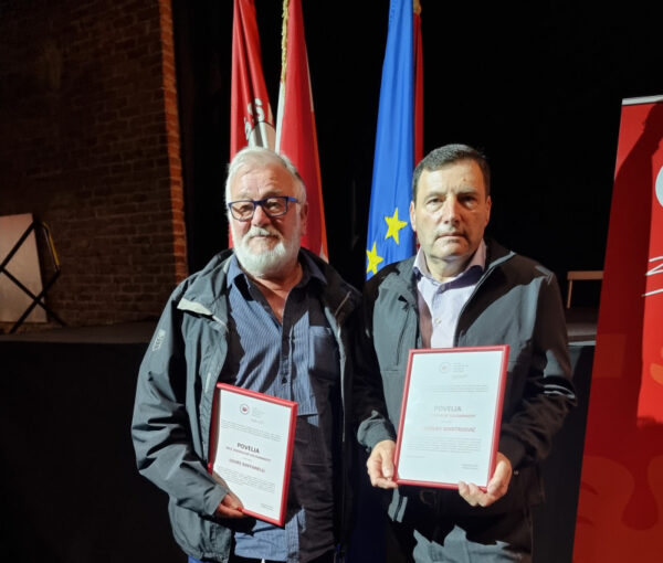 Lovre Raffanelli i Branislav Dimitrijević dobitnici su ovogodišnjih nagrada SSSH – povelja Srce sindikalne solidarnosti!